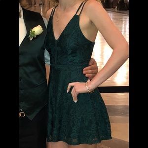 Green lacy dress